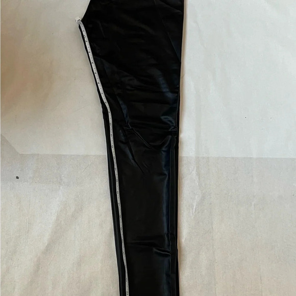Dorothy Perkins Shiny Wet Look Black Leggings Pants Stretch US6 UK 10 - Picture 10 of 11
